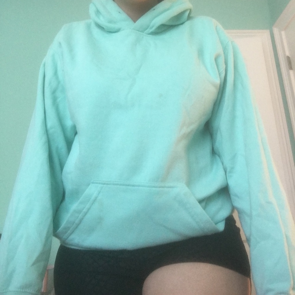 Light blue aqua hoodie